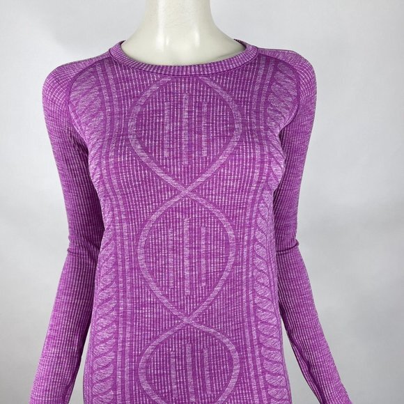 Lululemon Rest Less Pullover Ultra Violet Women 6? Long Sleeve Crew Neck Stretch - Picture 5 of 10
